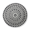 Buitenkleed Mandala   Zwart/wit   Ø150 Cm