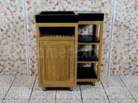 Badmeubel Kerinci Cabinet Teakhout 75 Cm, Deur Links, Terrazzo