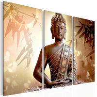 Canvasdoek 3 Delig Boeddha A 120x80 Cm