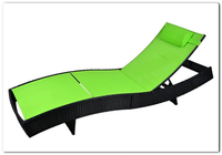 Design Loungebed Zwart Groen