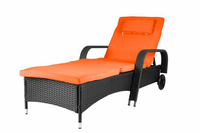 Design Loungebed Zwart Oranje