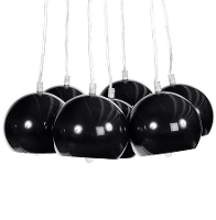 24designs Hanglamp Seven   Zwarte Bollen