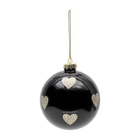 Rivièra Maison Lovely Hearts Ornament Black Dia 10