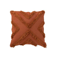 J Line Kussen Etnisch   Textiel   Terracotta
