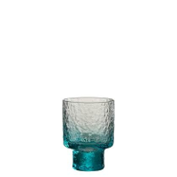J Line Oneffen Glas   Likeurglas   Transparant| Blauw   6x