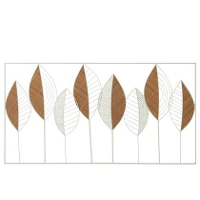 J Line Wanddecoratie Bladeren   Metaal|bamboe   Mix   Large