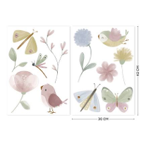 Little Dutch | Luxe Muurstickers   Flowers & Butterflies   2x 42x30cm