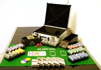 Luxe Professionele Casino Pokerkoffer Complete Pokerset 600 Chips +