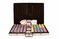 Luxe Professionele Casino Pokerkoffer Pokerset Xxl 1000 Chips