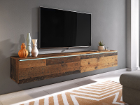Tv Meubel Dubai 2 Klapdeuren 180 Cm Old Wood Met Verlichting