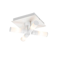 Qazqa Moderne Badkamer Plafondlamp Wit 4 Lichts Ip44   Bath