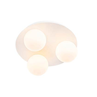 Qazqa Moderne Badkamer Plafondlamp Wit 3 Lichts   Cederic