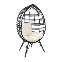 Egg Chair Zwart   155x90x64 Cm
