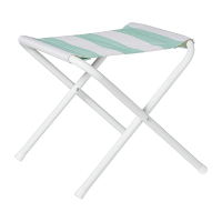 Strandstoeltje Opvouwbaar   Groen/wit   35x37x37 Cm