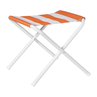 Strandstoeltje Opvouwbaar   Oranje/wit   35x37x37 Cm