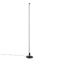 Qazqa Led Vloerlamp Line Up   Zwart   Modern   D 16cm