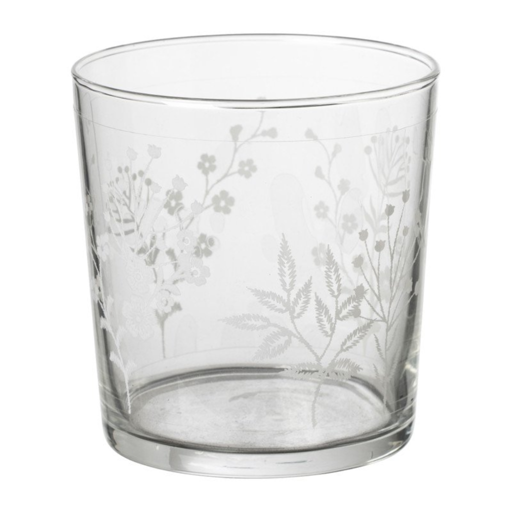 MeubelTop Waterglas bloemen wit 360 ml van Xenos Waterglazen