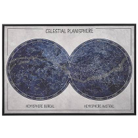 Beliani   Grizzana   Canvas   Blauw   Polyester