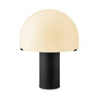 Home Sweet Home Tafellamp Mushroom Zwart   Bedlampje   Glas En Metaal