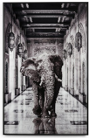 Walking Elephant Schilderij   90x140cm