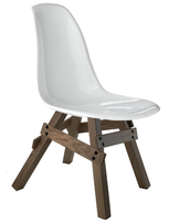Icon Chair Wit   Walnoot   Kubikoff
