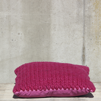 Kussen 'wool' Large 60 X 60 Cm, Kleur Roze