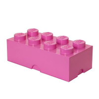 Lego   Opbergbox Brick 8, Roze   Lego