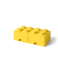 Lego   Opberglade Brick 8, Geel   Lego
