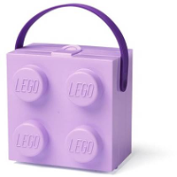 Lego   Set Van 2   Lunchbox Brick 4 Met Handvat, Lavendel   Lego