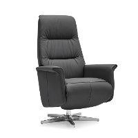 Relaxstoel J 101 Zwart Leer