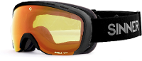 Sinner Marble Otg Skibril   Mat Zwart   Oranje Lens