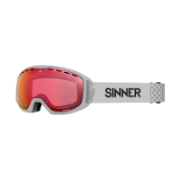 Sinner Mohawk Skibril   Matte Light Grey   Rode + Roze Lens