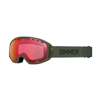 Sinner Mohawk Skibril   Mat Mosgroen   Rode + Roze Lens