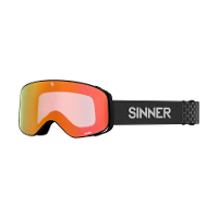 Sinner Olympia Skibril   Mat Zwart   Oranje Lens
