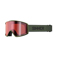 Sinner Sin Valley Skibril   Mat Mosgroen   Rode + Roze Lens