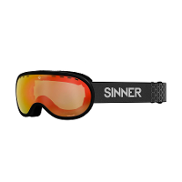 Sinner Vorlage Skibril   Mat Zwart   Oranje Lens