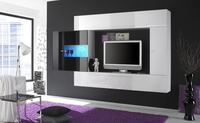 Tv Wandmeubel Torino Wit/zwart